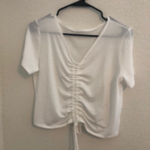 White crop top